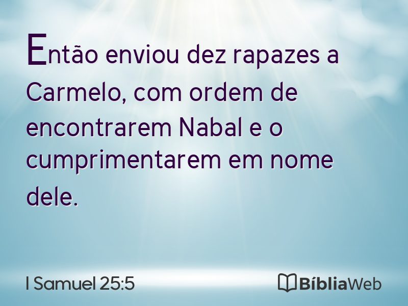 I Samuel 25:5 em imagem para compartilhar