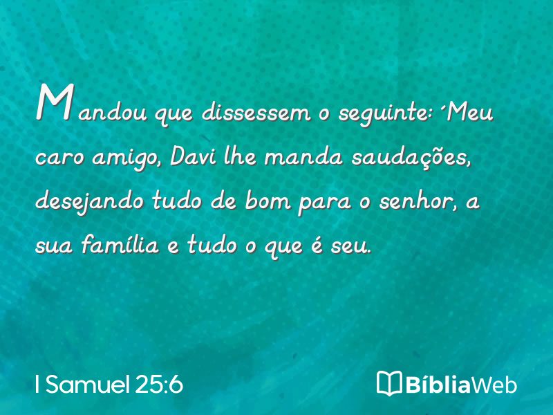 I Samuel 25:6 em imagem para compartilhar