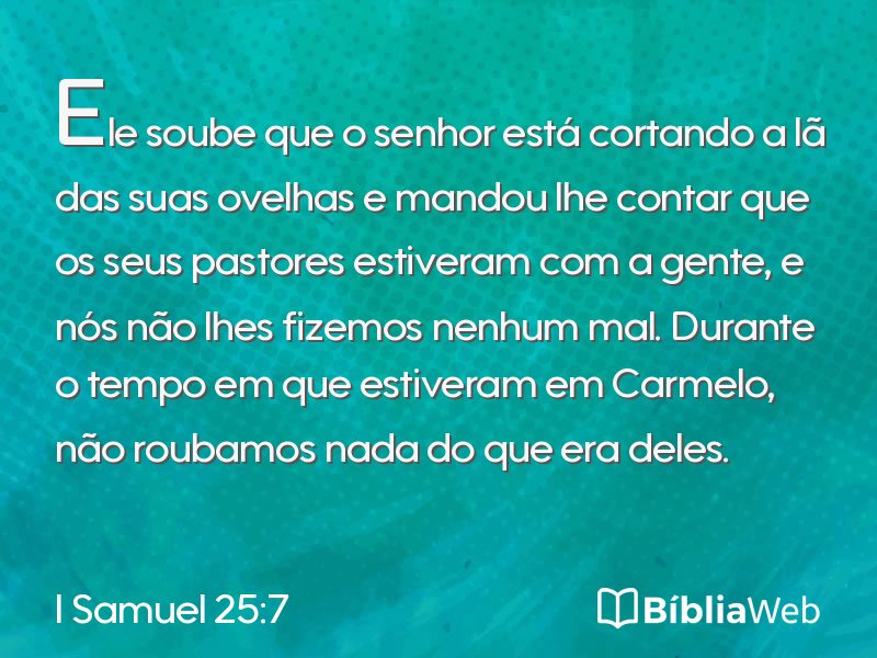 I Samuel 25:7 em imagem para compartilhar