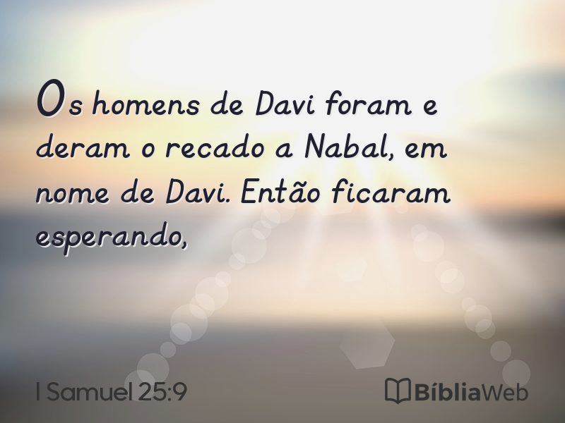 I Samuel 25:9 em imagem para compartilhar