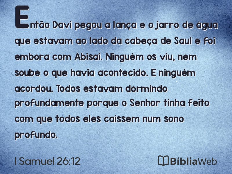 I Samuel 26:12 em imagem para compartilhar