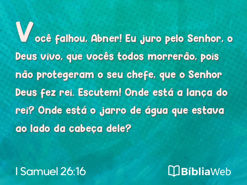 I Samuel 26:16 em imagem para compartilhar