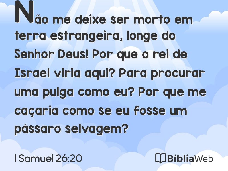 I Samuel 26:20 em imagem para compartilhar