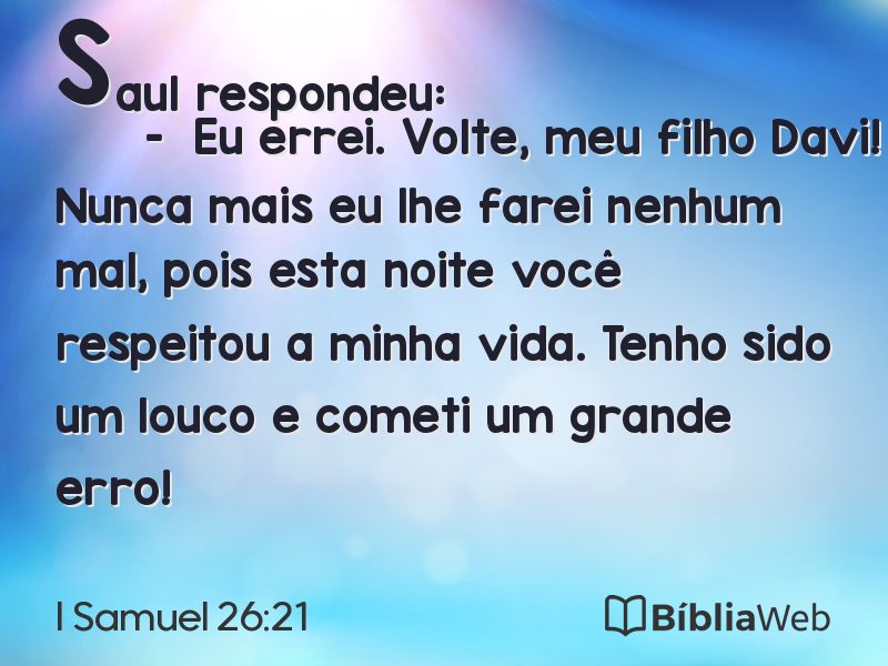 I Samuel 26:21 em imagem para compartilhar