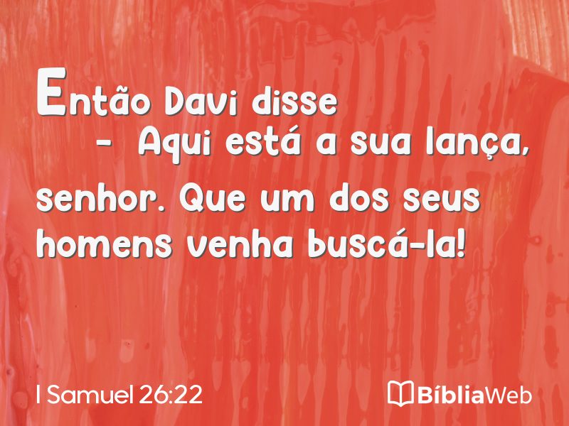 I Samuel 26:22 em imagem para compartilhar