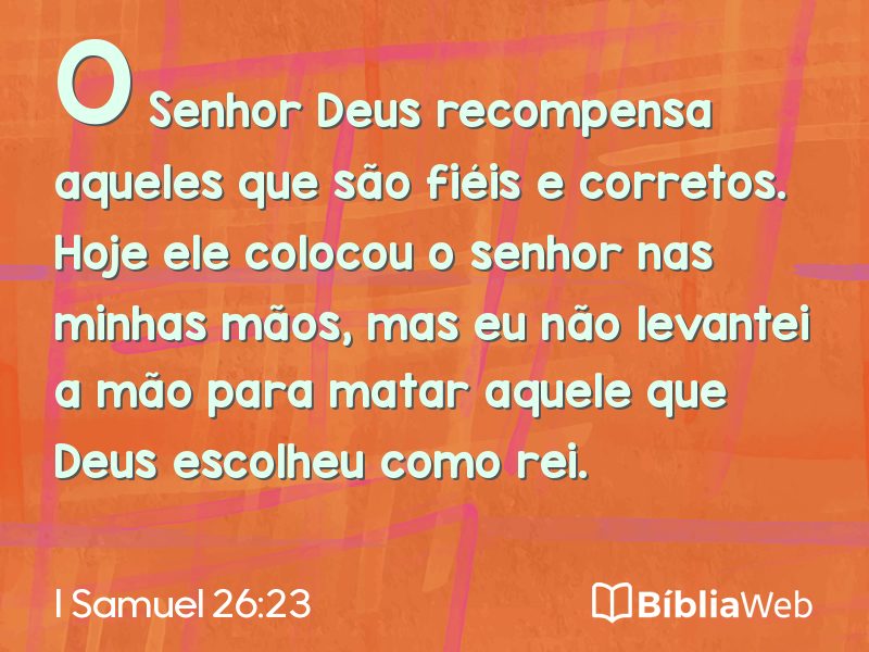 I Samuel 26:23 em imagem para compartilhar