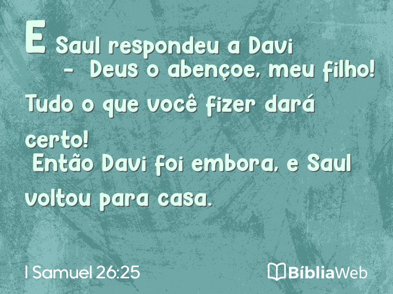 I Samuel 26:25 em imagem para compartilhar