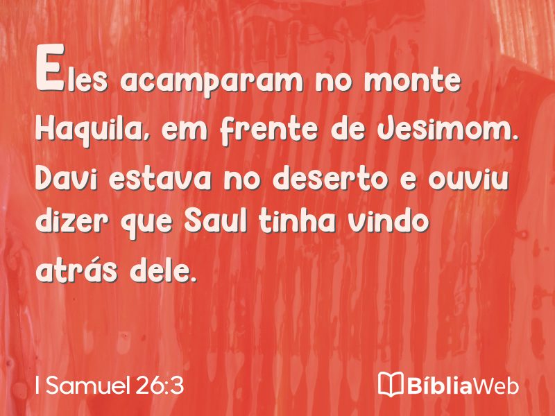 I Samuel 26:3 em imagem para compartilhar