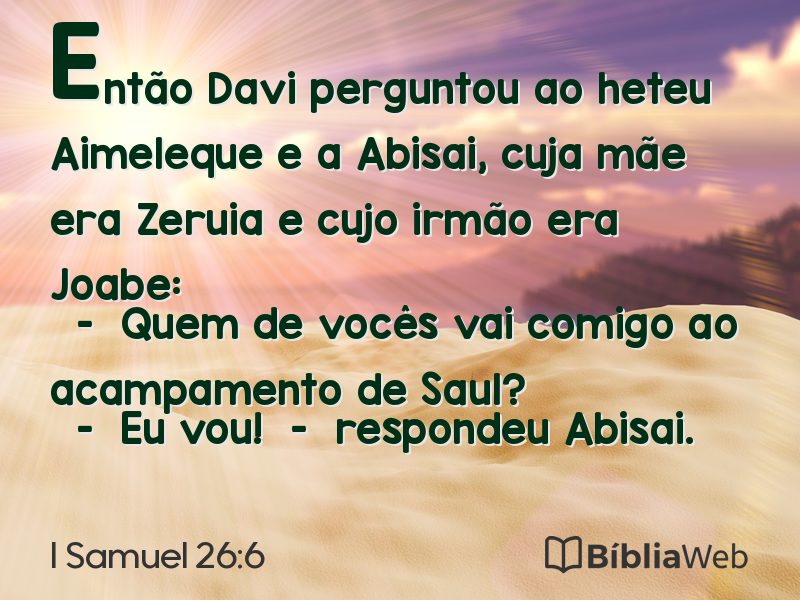 I Samuel 26:6 em imagem para compartilhar
