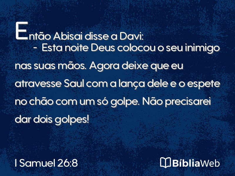 I Samuel 26:8 em imagem para compartilhar