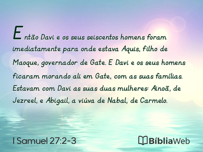 I Samuel 27:2-3 em imagem para compartilhar