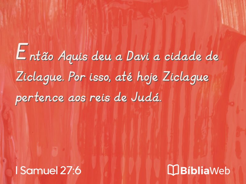 I Samuel 27:6 em imagem para compartilhar