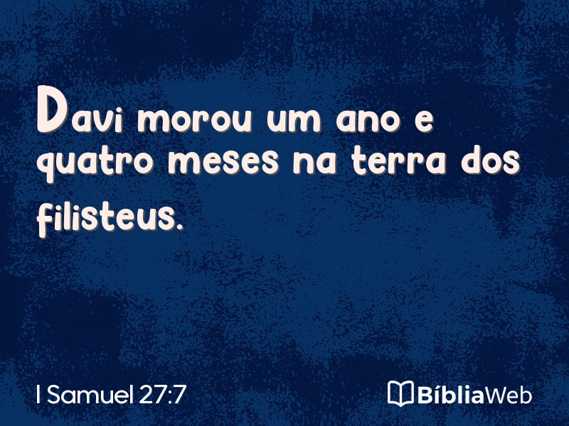 I Samuel 27:7 em imagem para compartilhar