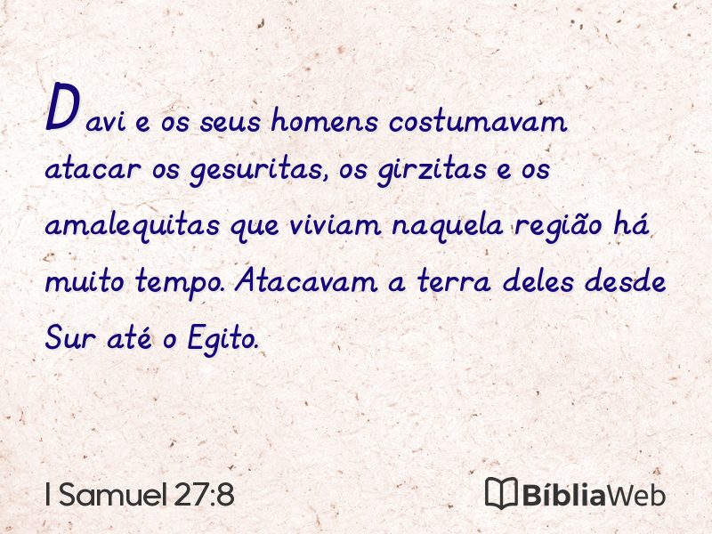 I Samuel 27:8 em imagem para compartilhar