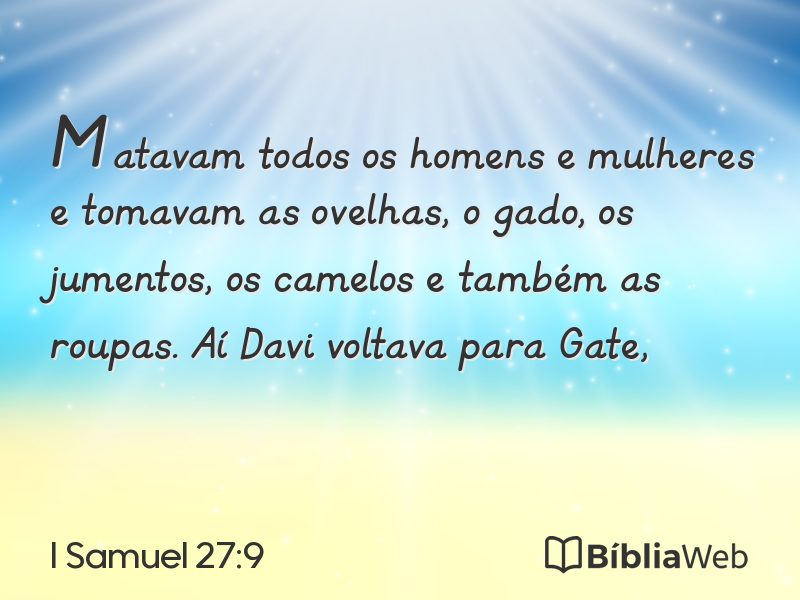 I Samuel 27:9 em imagem para compartilhar