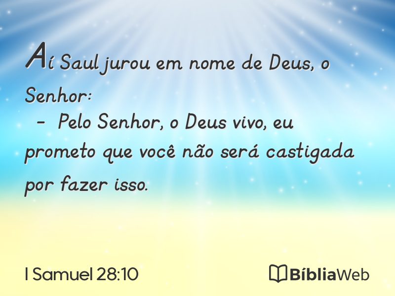 I Samuel 28:10 em imagem para compartilhar