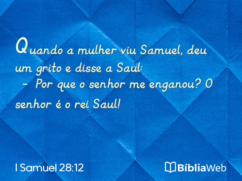I Samuel 28:12 em imagem para compartilhar