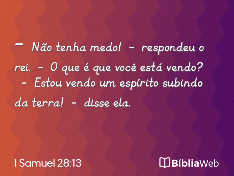 I Samuel 28:13 em imagem para compartilhar
