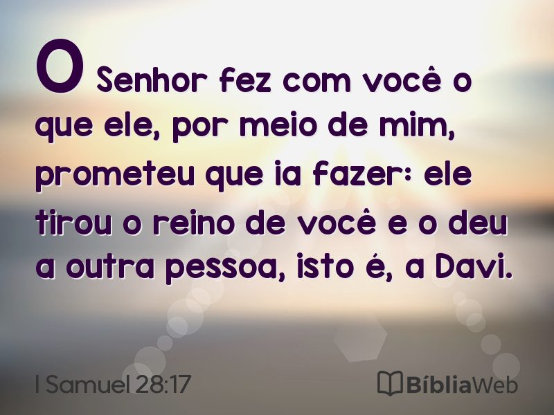 I Samuel 28:17 em imagem para compartilhar