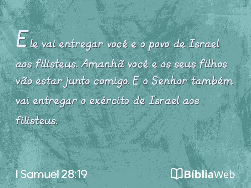 I Samuel 28:19 em imagem para compartilhar