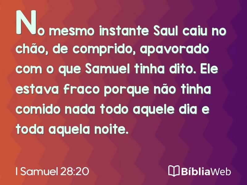 I Samuel 28:20 em imagem para compartilhar