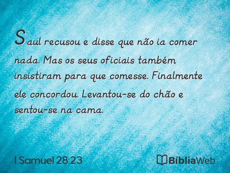 I Samuel 28:23 em imagem para compartilhar