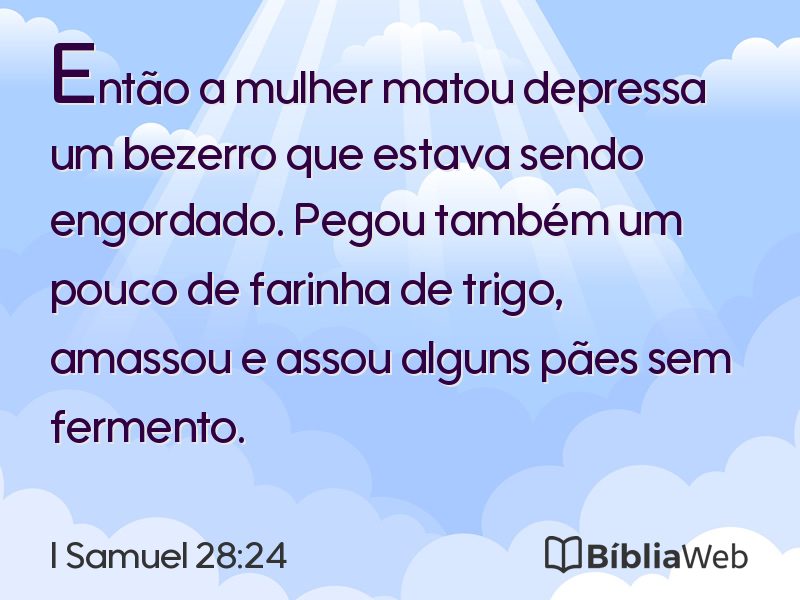 I Samuel 28:24 em imagem para compartilhar