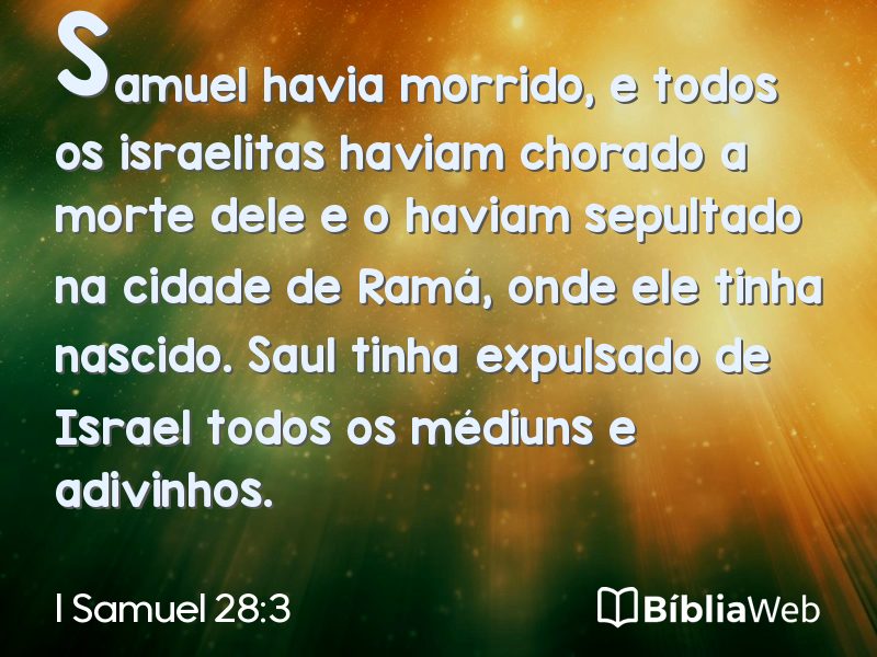 I Samuel 28:3 em imagem para compartilhar