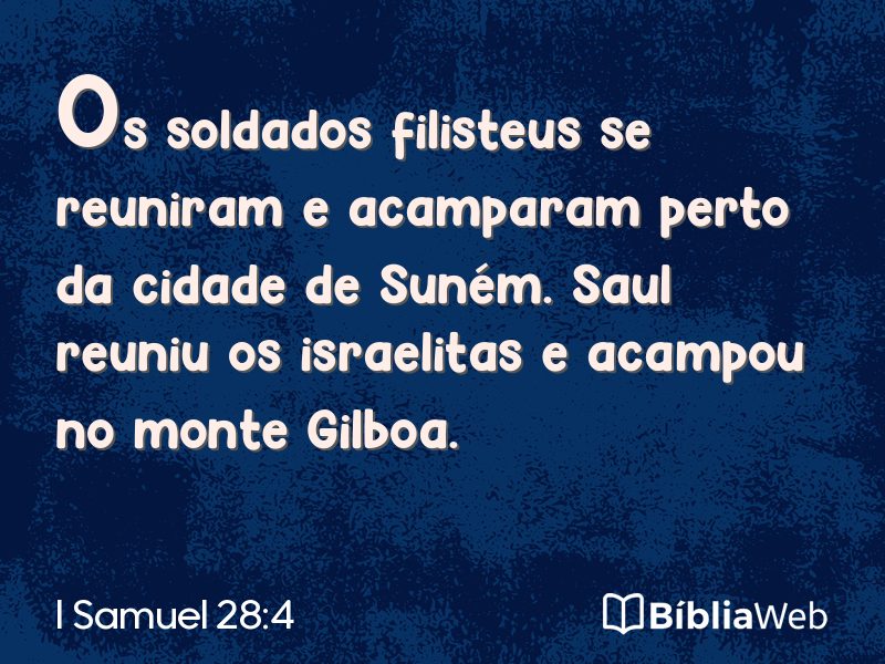 I Samuel 28:4 em imagem para compartilhar