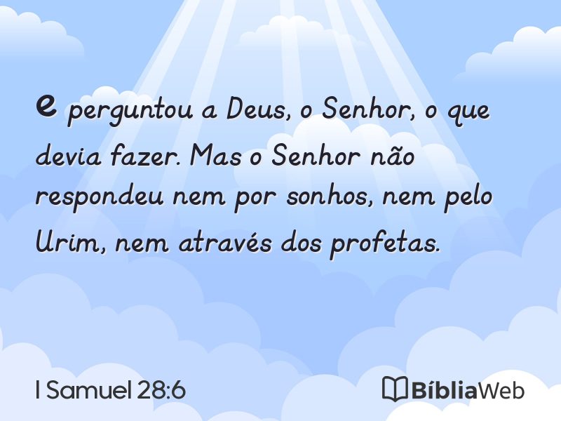 I Samuel 28:6 em imagem para compartilhar