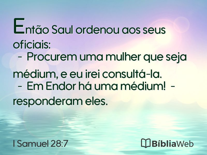 I Samuel 28:7 em imagem para compartilhar