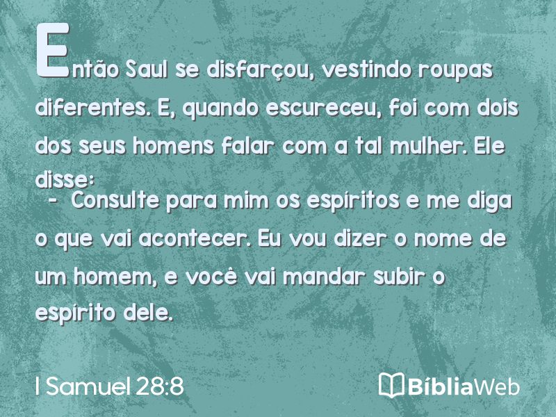I Samuel 28:8 em imagem para compartilhar