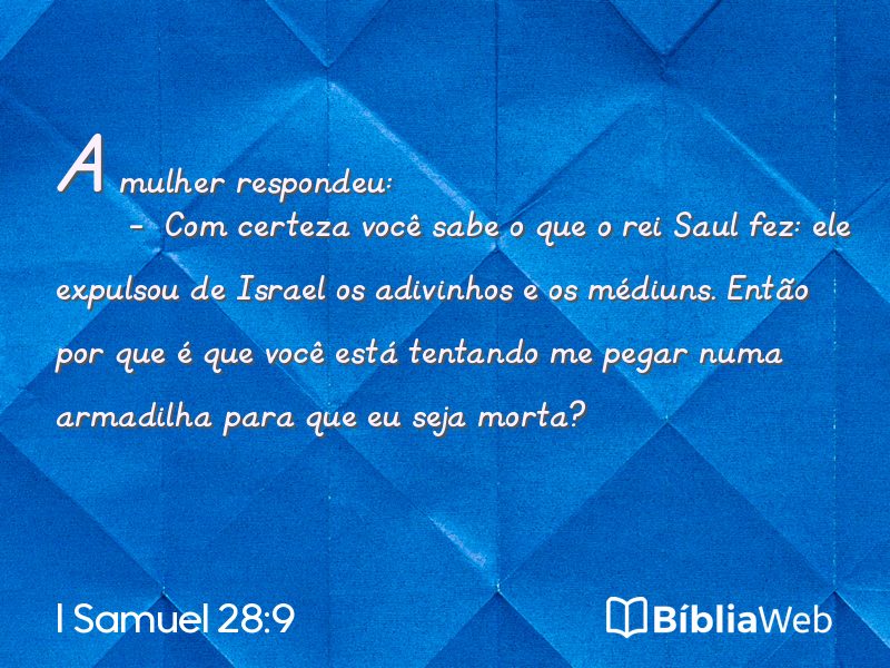 I Samuel 28:9 em imagem para compartilhar