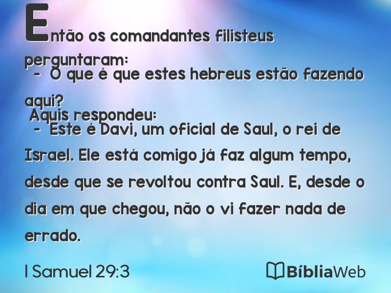 I Samuel 29:3 em imagem para compartilhar