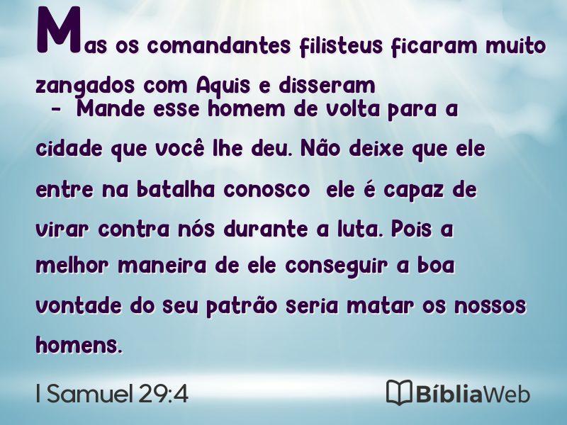 I Samuel 29:4 em imagem para compartilhar