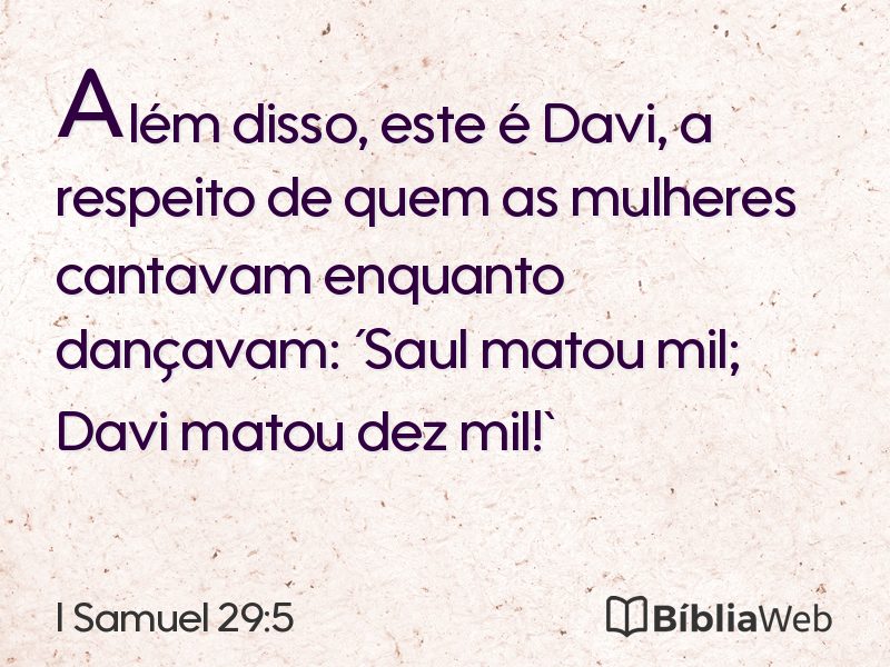 I Samuel 29:5 em imagem para compartilhar