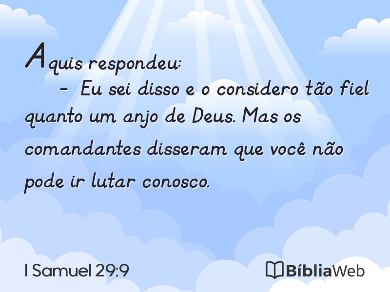 I Samuel 29:9 em imagem para compartilhar