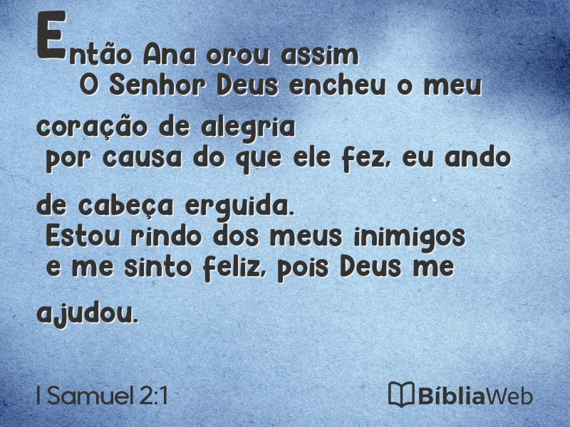 I Samuel 2:1 em imagem para compartilhar