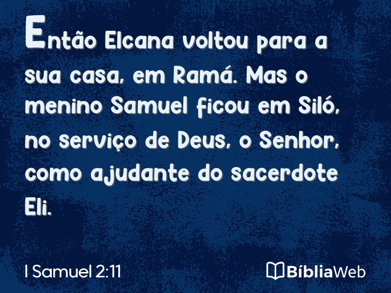 I Samuel 2:11 em imagem para compartilhar