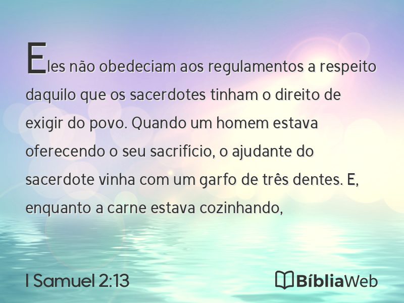 I Samuel 2:13 em imagem para compartilhar