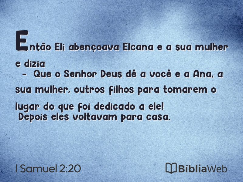 I Samuel 2:20 em imagem para compartilhar
