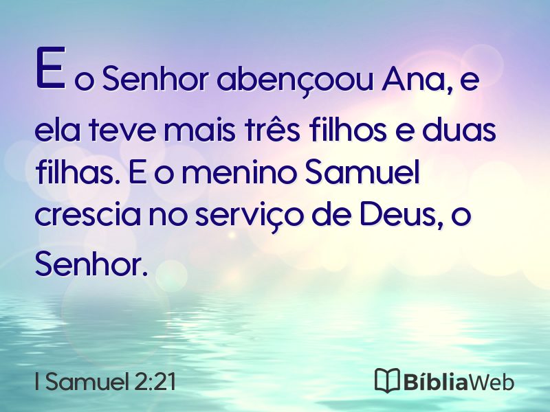 I Samuel 2:21 em imagem para compartilhar