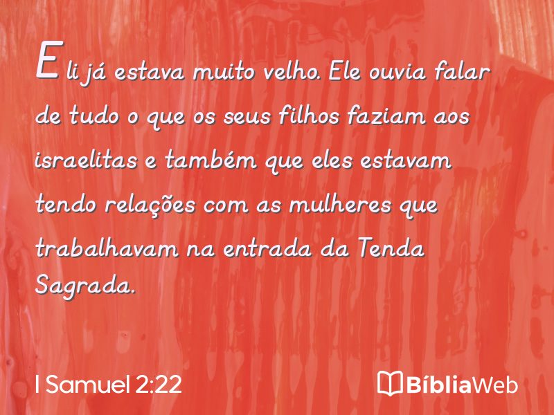 I Samuel 2:22 em imagem para compartilhar