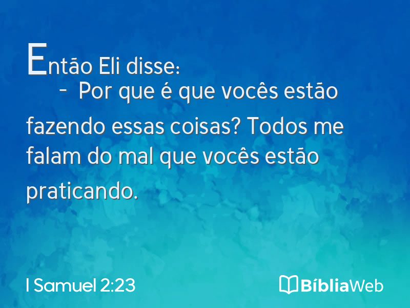I Samuel 2:23 em imagem para compartilhar