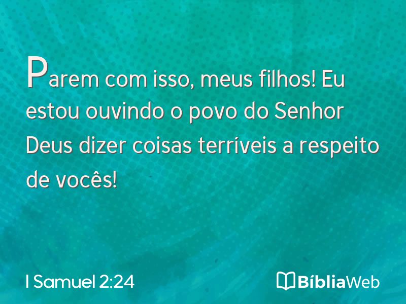 I Samuel 2:24 em imagem para compartilhar