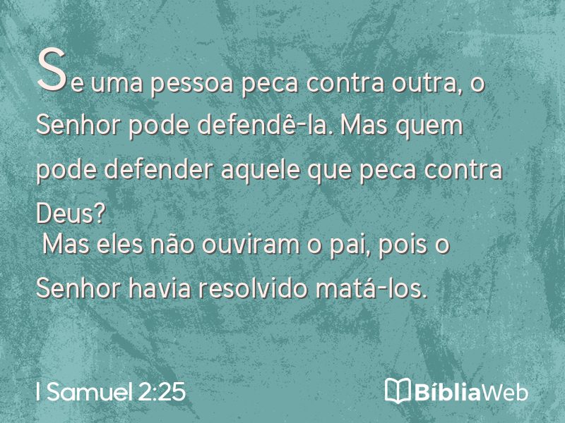 I Samuel 2:25 em imagem para compartilhar