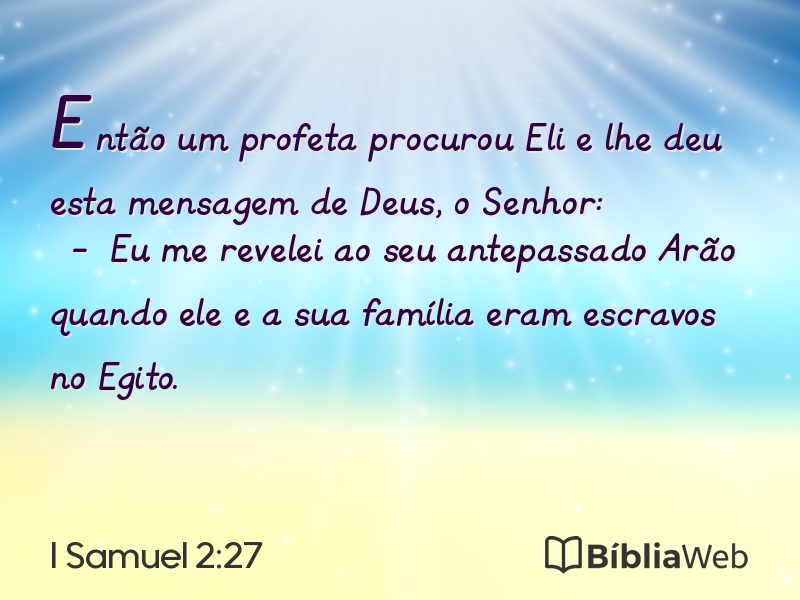 I Samuel 2:27 em imagem para compartilhar