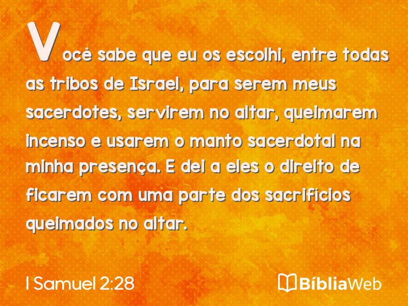 I Samuel 2:28 em imagem para compartilhar