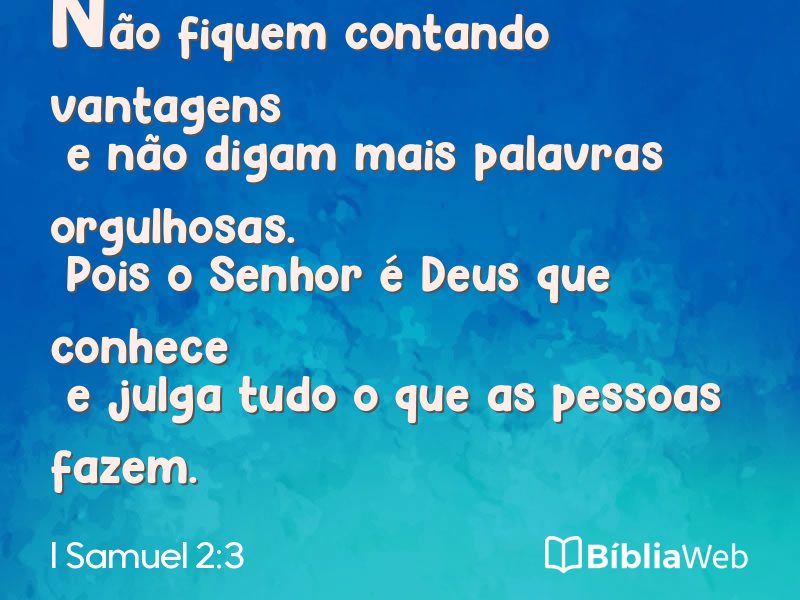 I Samuel 2:3 em imagem para compartilhar
