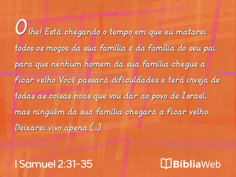 I Samuel 2:31-35 em imagem para compartilhar
